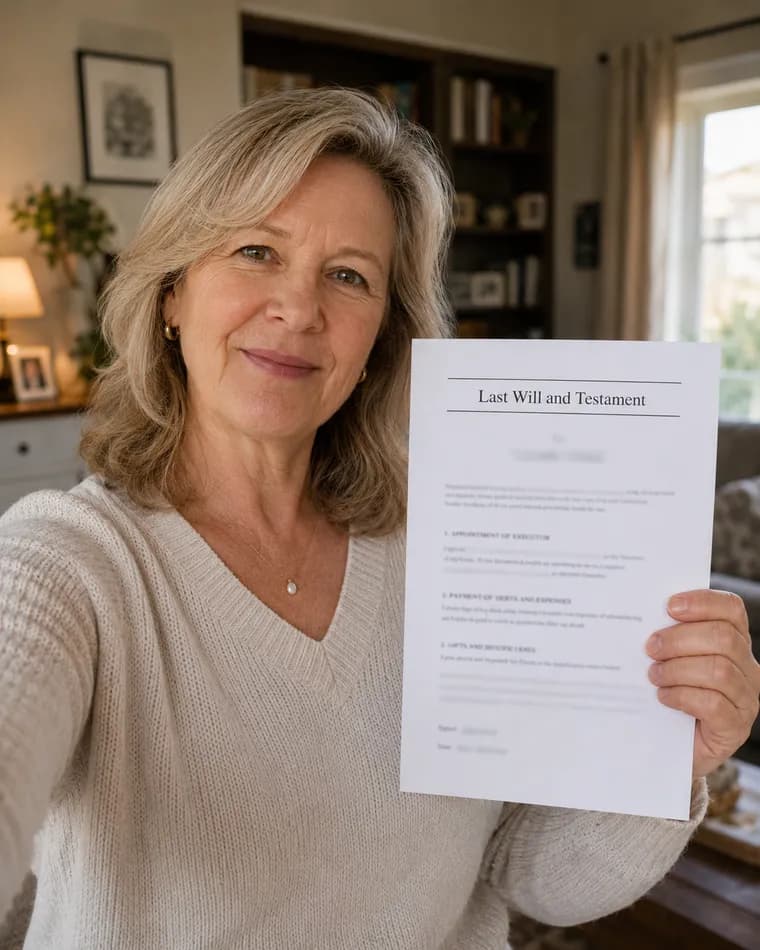 Client with their completed will