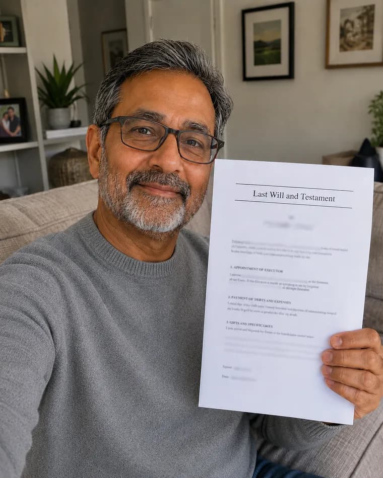 Client with their completed will