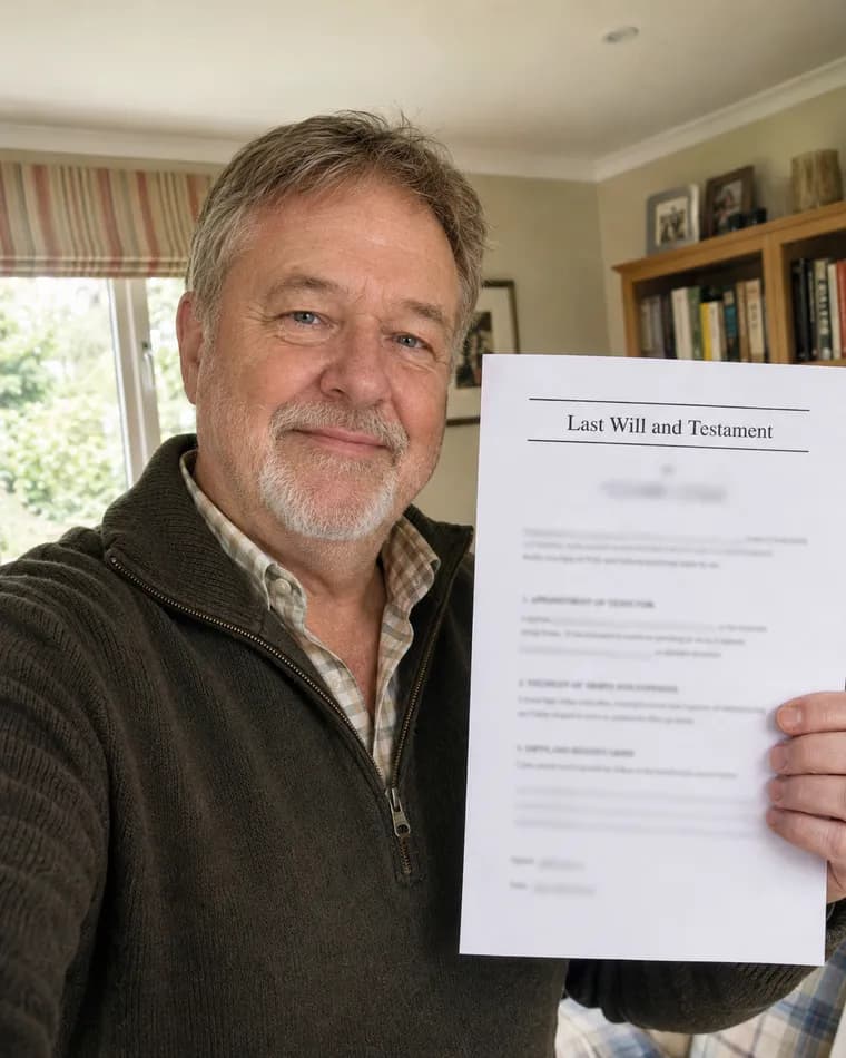 Client with their completed will